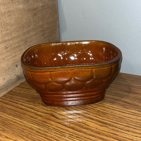 Vintage MCM Cookson California Pottery Brown Glaze Ceramic Pot Planter Vase 6" - Picture 2 of 5